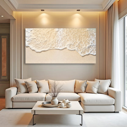 Sandy Waves Coastal Canvas Wall Art II