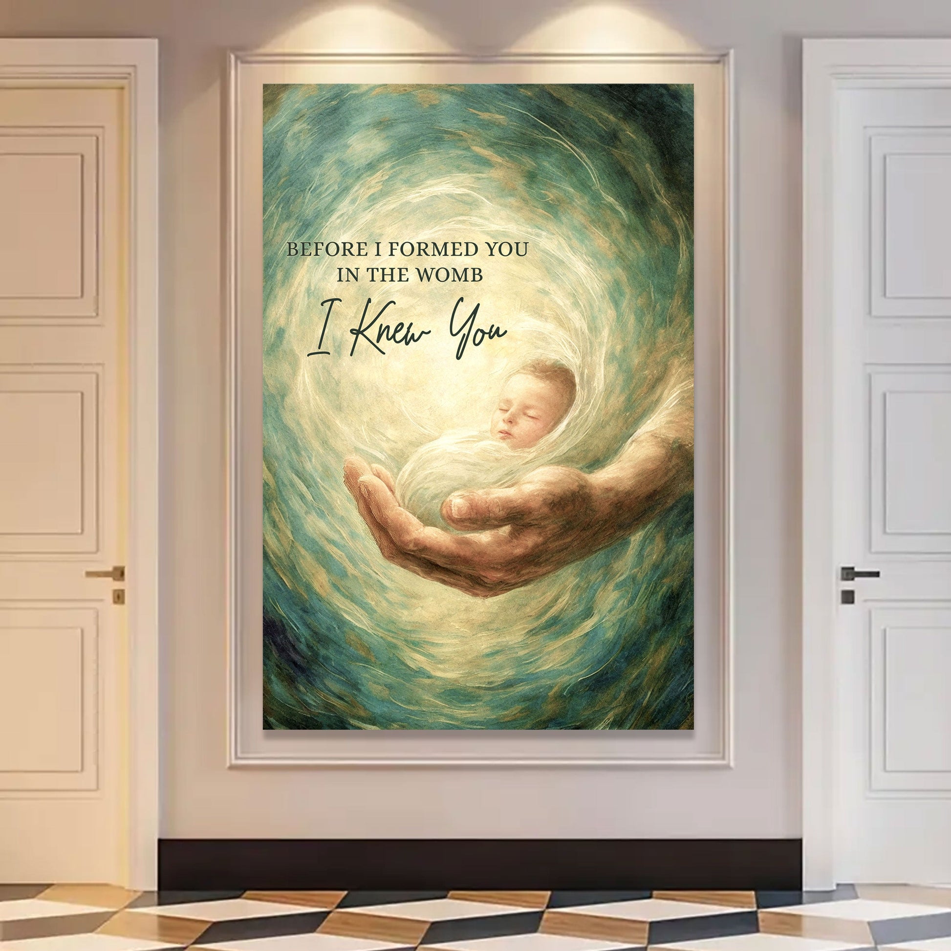 The Unborn faith canvas wall art with gentle pro-life spiritual message, gallery-wrapped