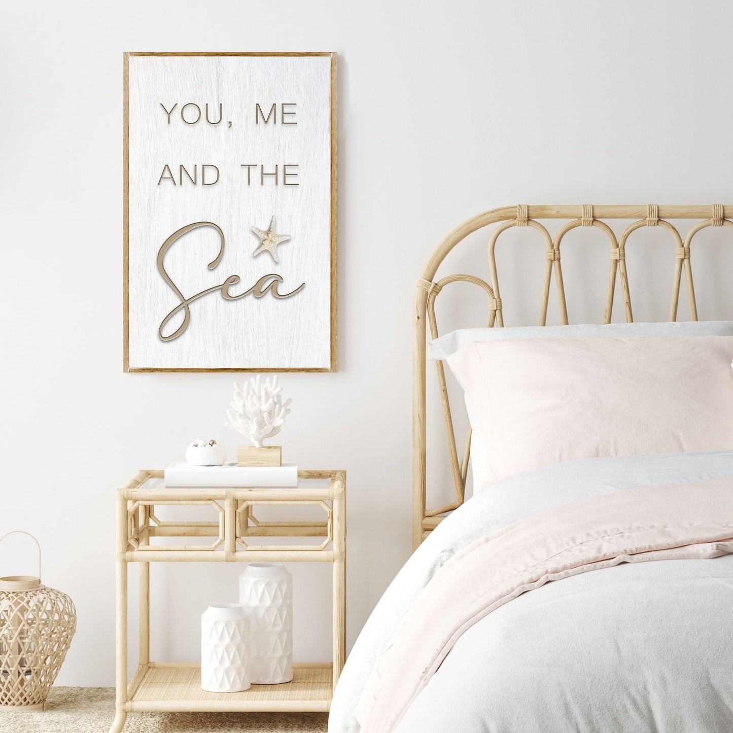 You Me and the Sea Nautical Canvas Wall Art