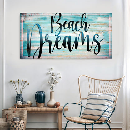 Beach Dreams nautical canvas sign