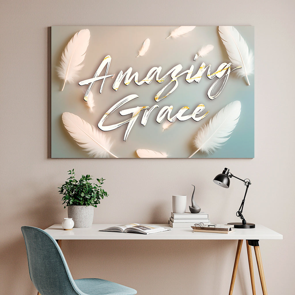 Amazing grace faith canvas sign