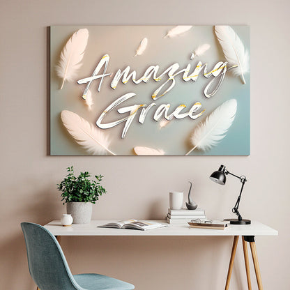 Amazing grace faith canvas sign