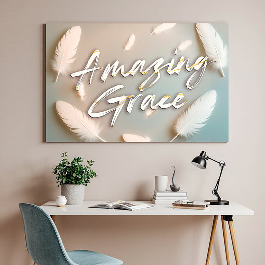 Amazing grace faith canvas sign