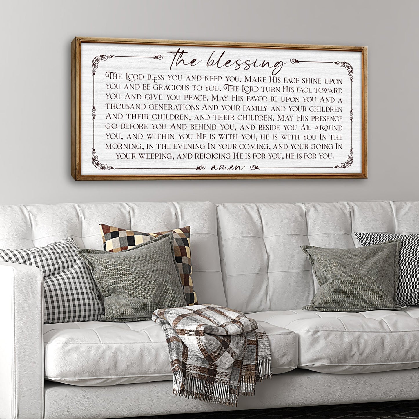 The Blessing faith canvas wall art sign with inspirational spiritual message
