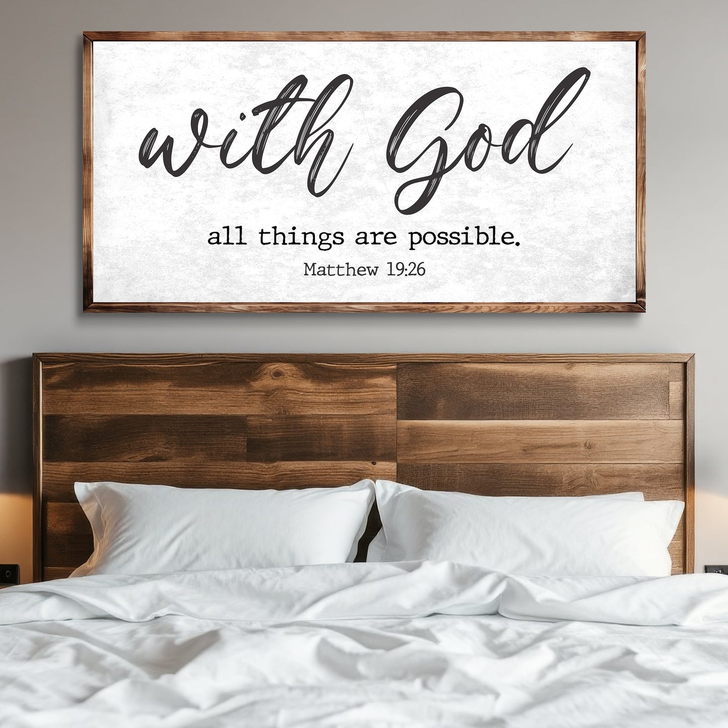 Matthew 19:26 With God All Things Are Possible Canvas Art