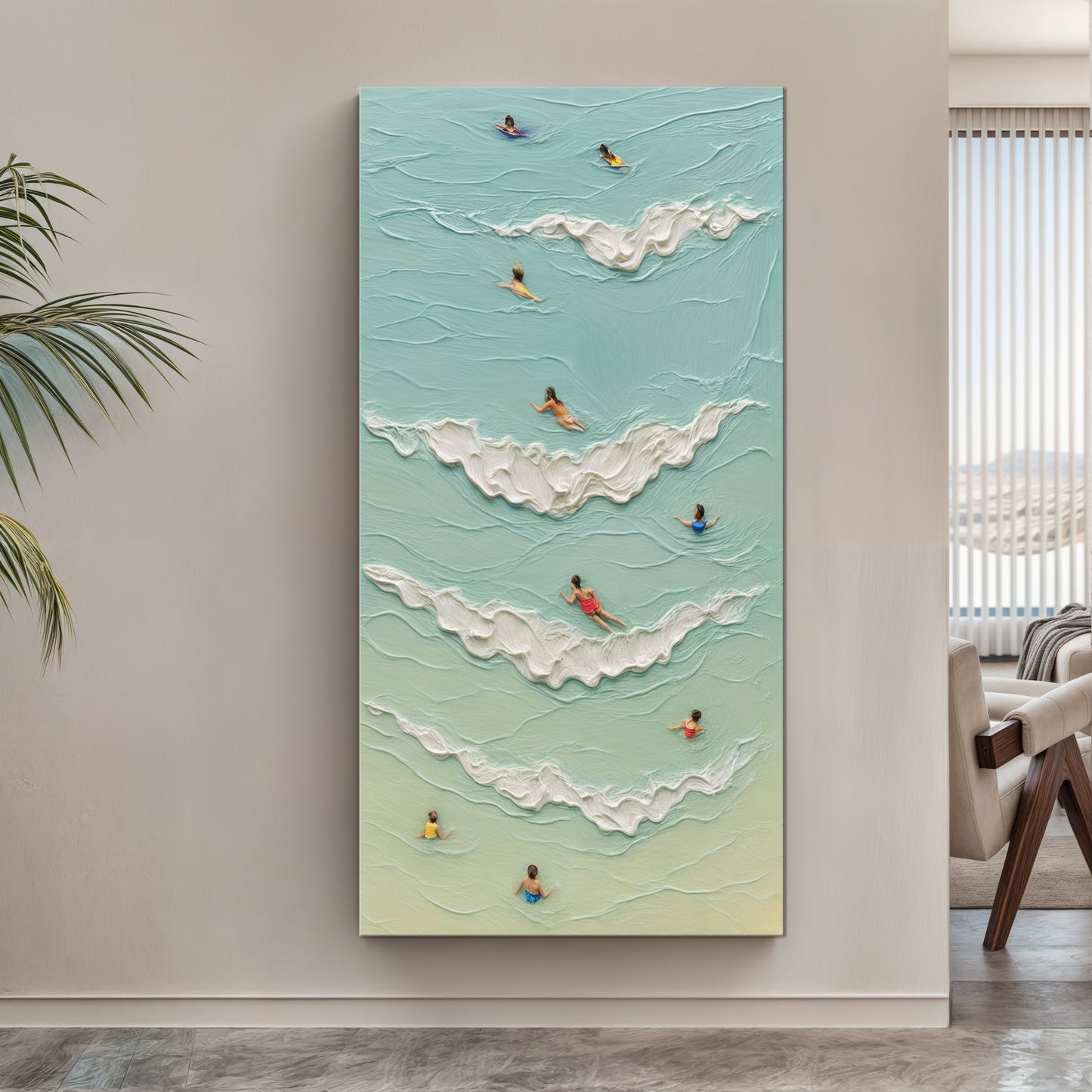 Beach Days coastal canvas wall art