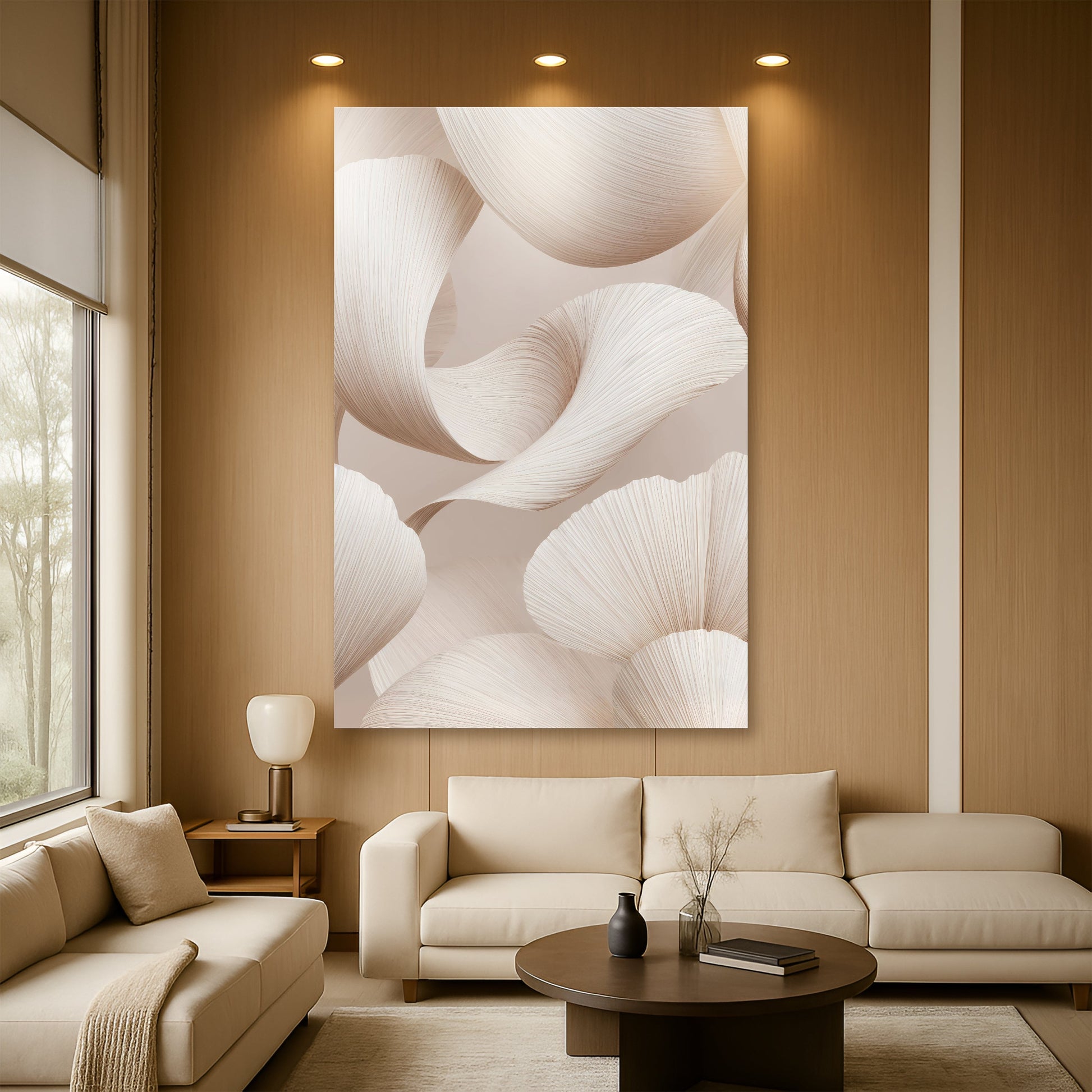 Calm aesthetic canvas wall art with clean minimalist design for boho and modern interiors