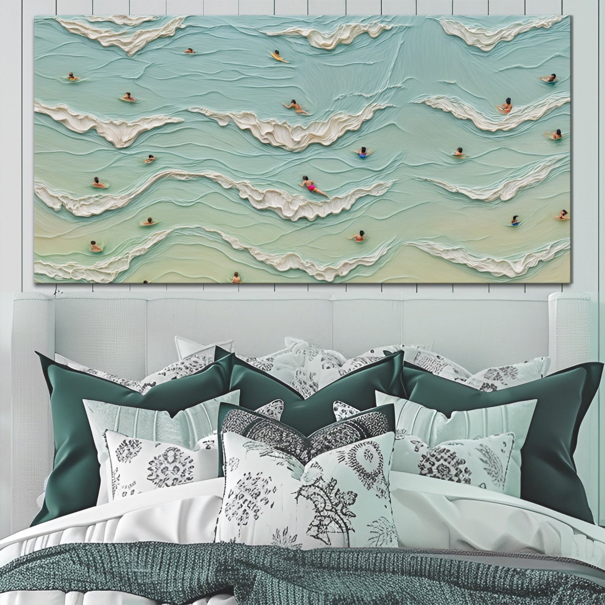 Beach Days coastal canvas wall art