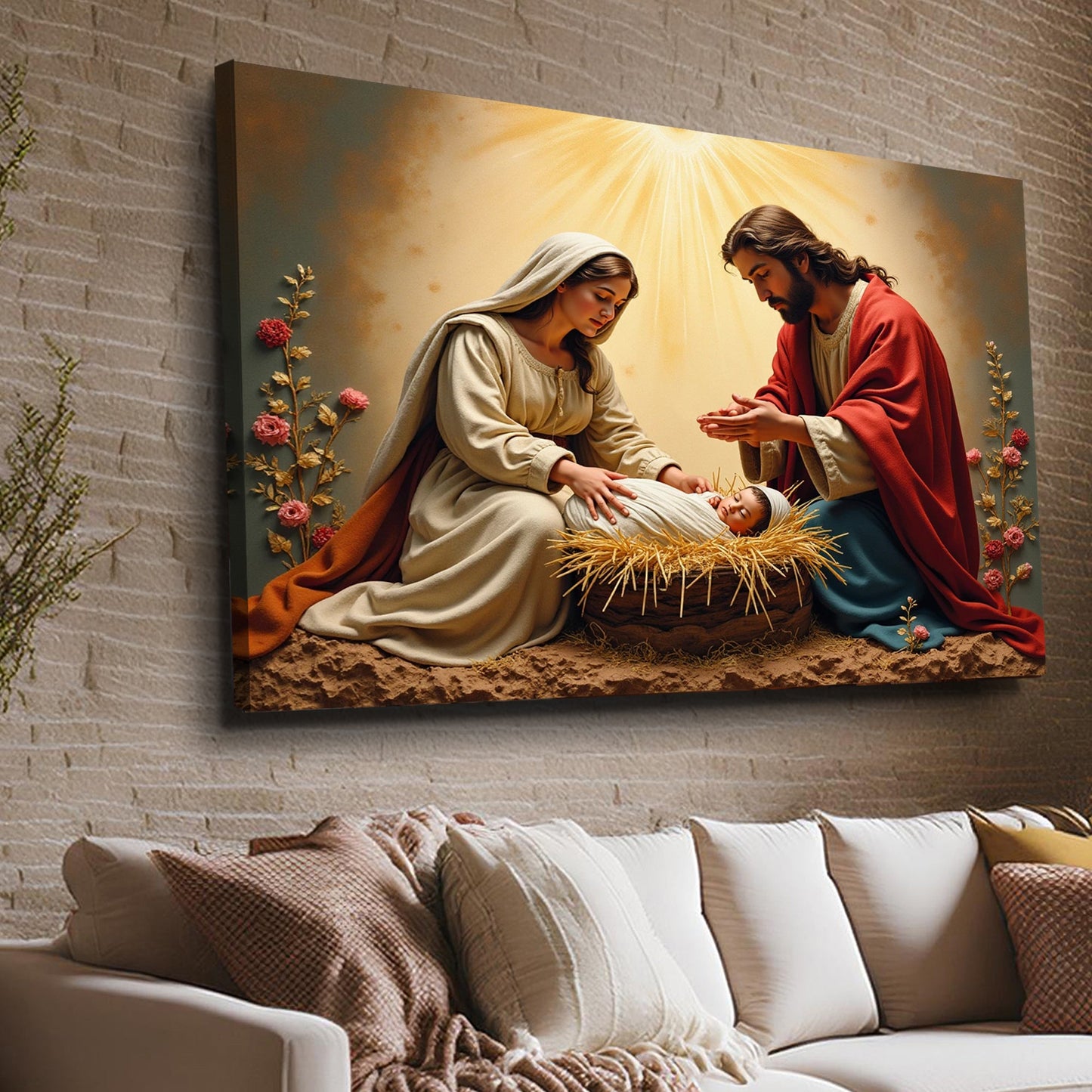 3D faith canvas wall art design four