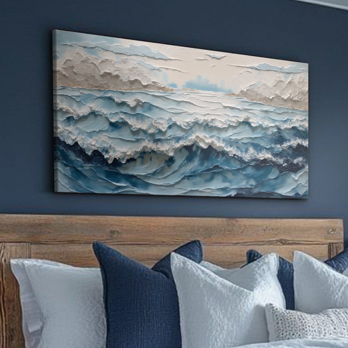 Ocean Embrace coastal canvas wall art serene seascape for living rooms