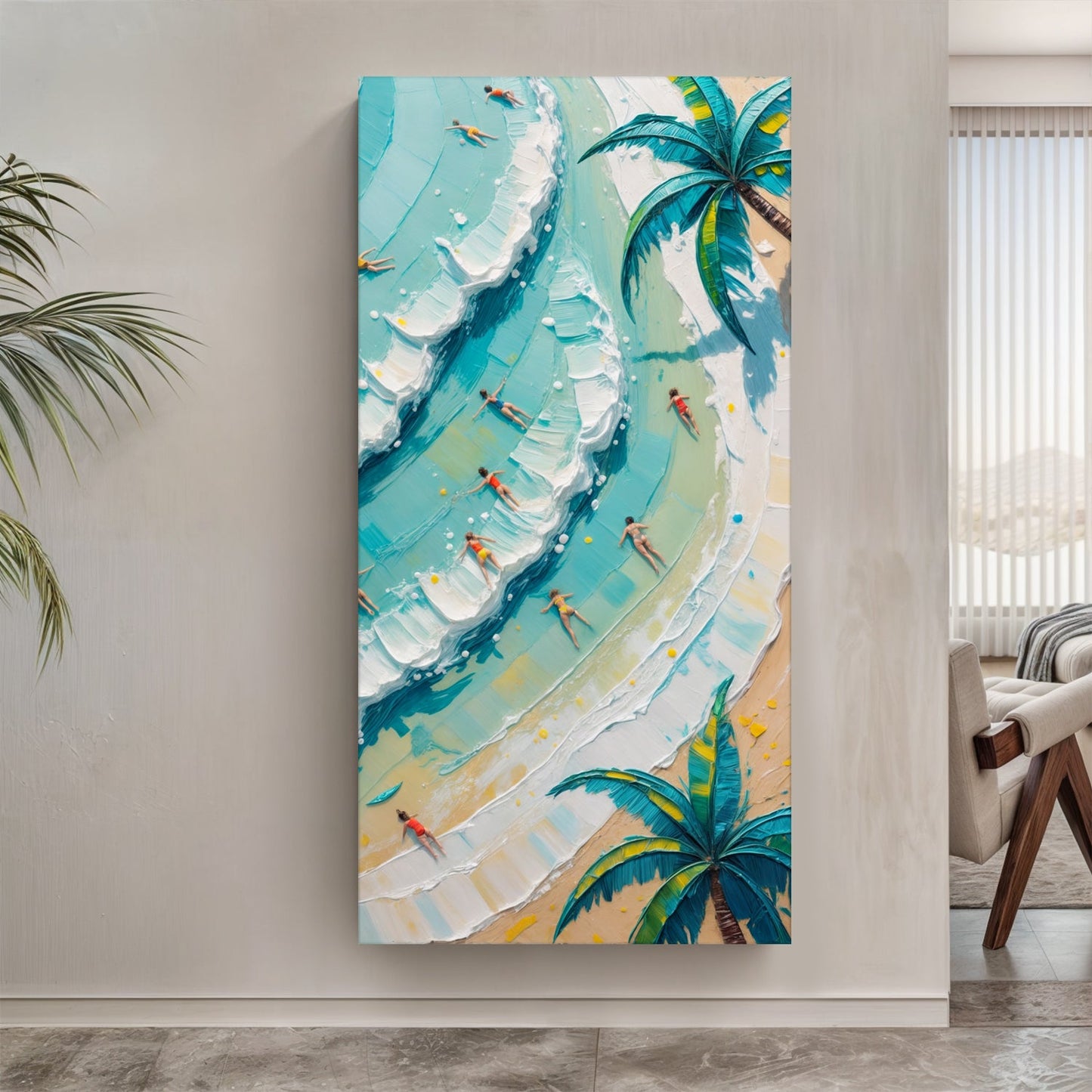 Beach Days coastal canvas wall art