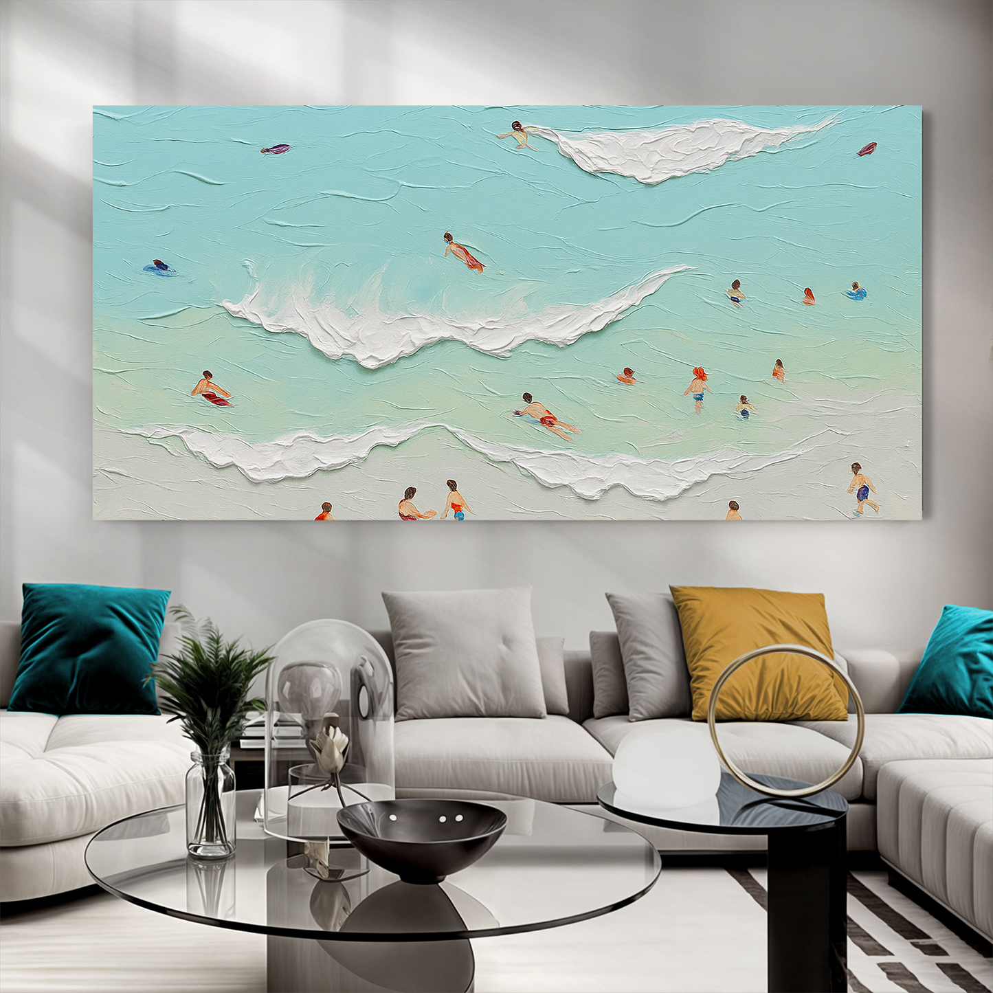 Beach Days Coastal Canvas Wall Art X