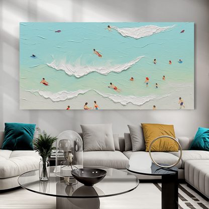 Beach Days Coastal Canvas Wall Art X
