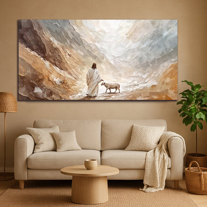 Shepherd's Path faith canvas wall art with peaceful guidance imagery for devotional home spaces