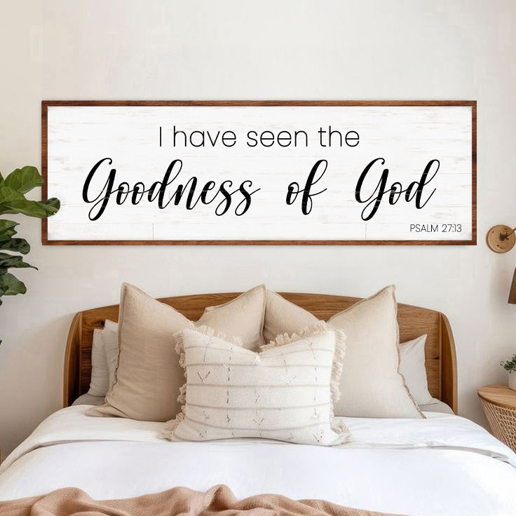 Psalm 27:13 I Have Seen the Goodness of God Canvas Wall Art