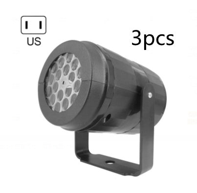 Black Christmas LED projector US plug 3 pcs