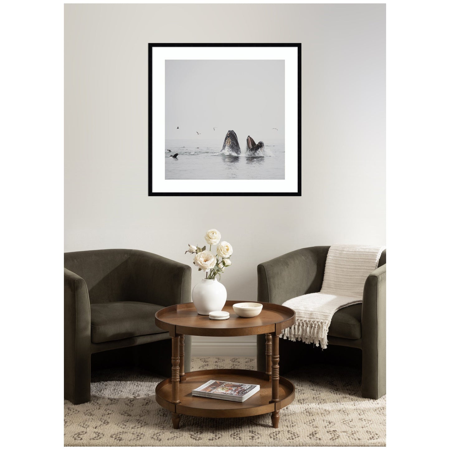Humpback Whales No. 2 by Laura Evans Framed Wall Art Print