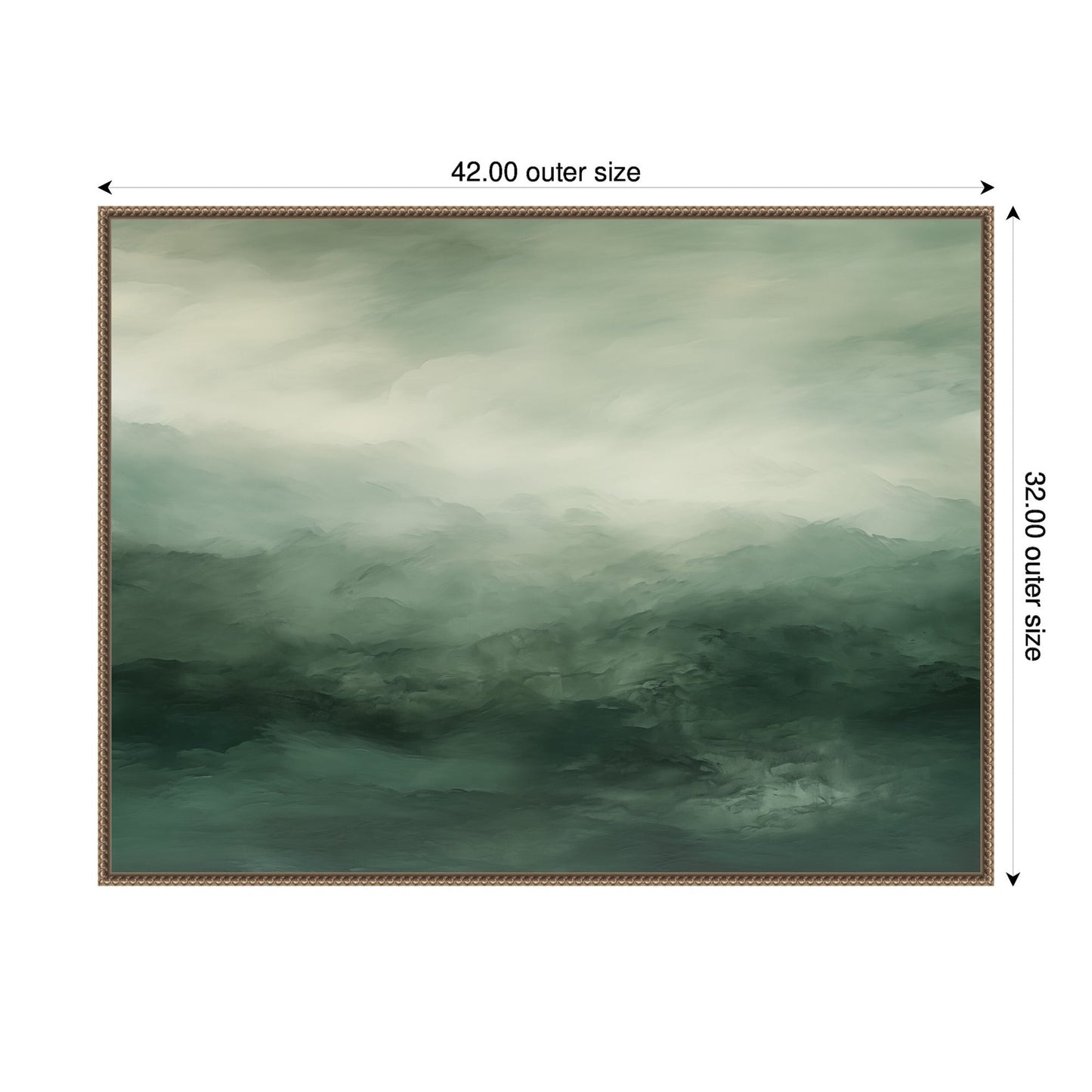 Sage and Emerald Abstract Forest Canvas Wall Art