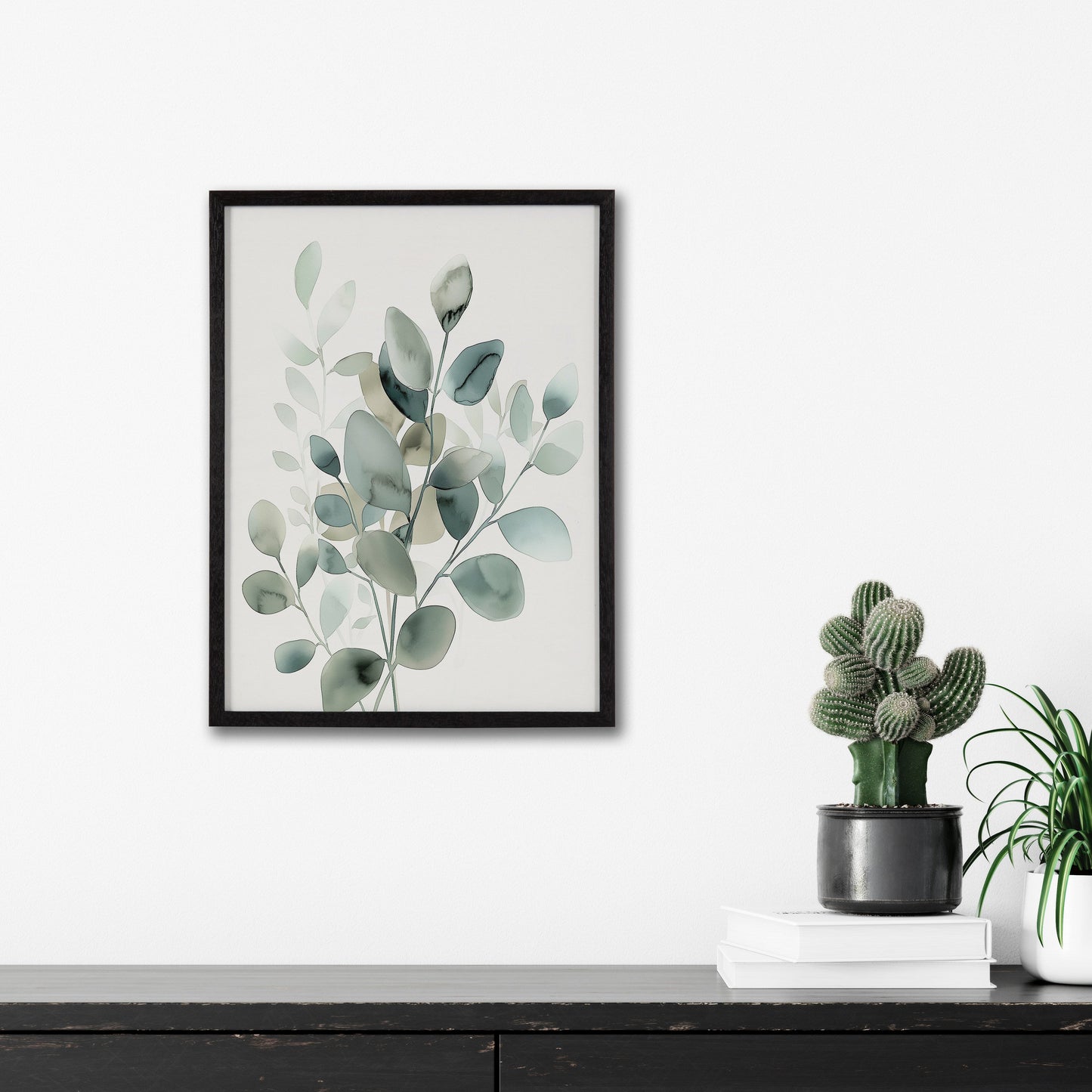 Eucalyptus Watercolor Botanical Framed Wall Art