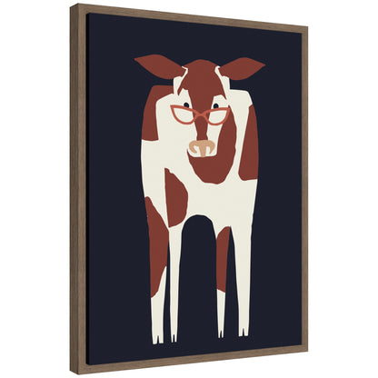 Farm Cow Framed Canvas Wall Art