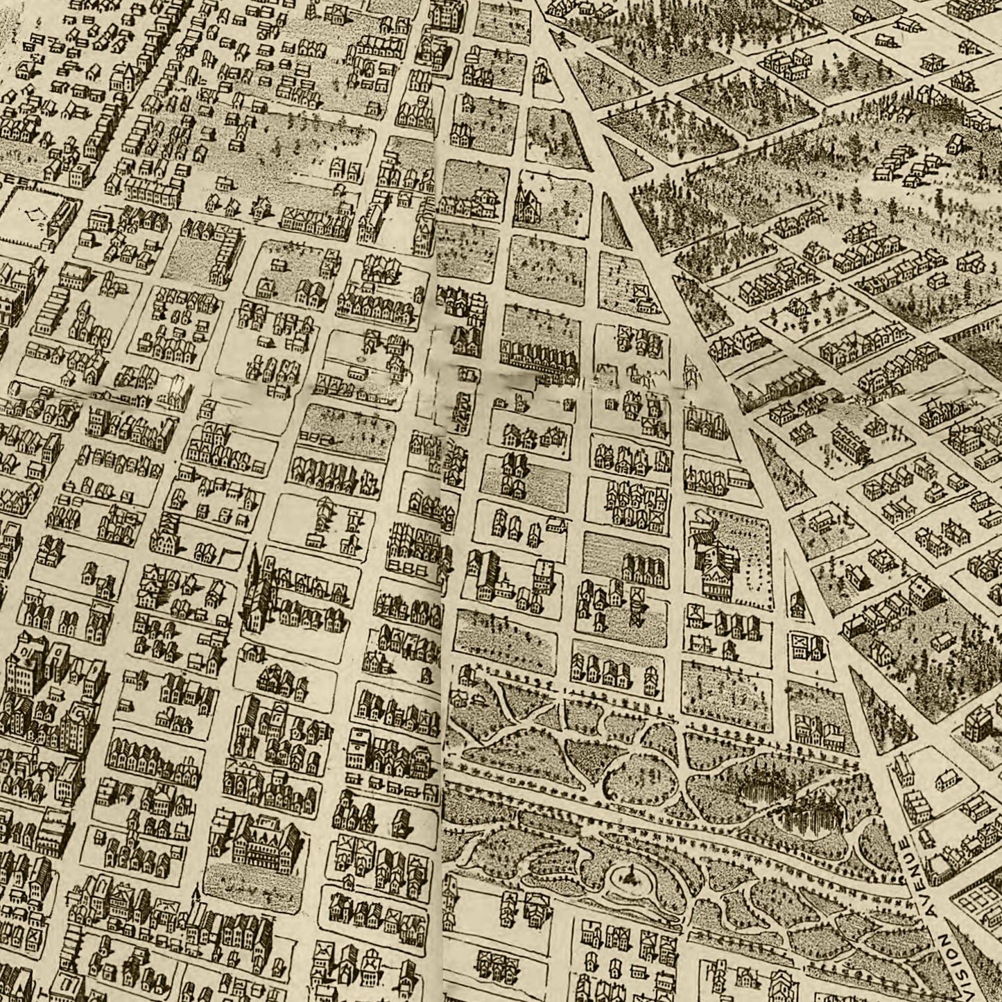 Vintage Map of Tacoma, Washington, 1893