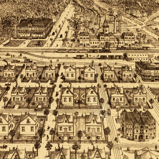 Vintage Map of Central City, Colorado, 1887