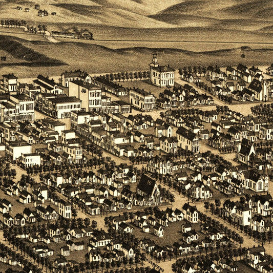Vintage Map of Colorado Springs, Colorado 1882