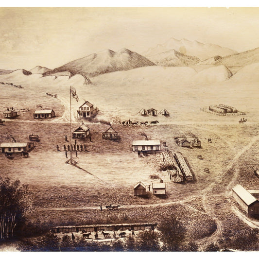 Vintage Map of Fort Collins, Colorado, 1865