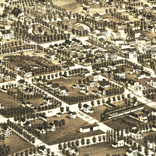 Vintage Map of Greeley, Colorado, 1882