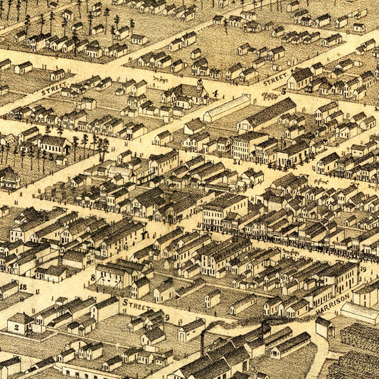 Vintage Map of Leadville, Colorado, 1879