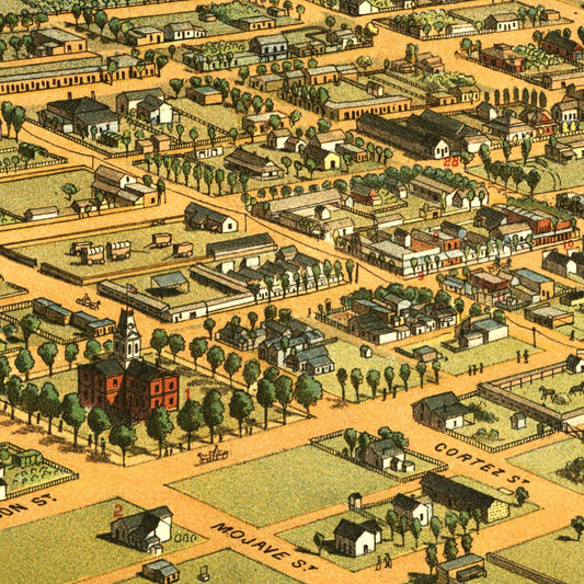 Vintage Map of Phoenix, Arizona, 1885