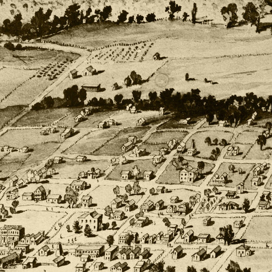 Vintage Map of Lakeport, California, 1888