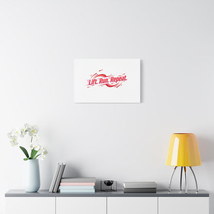 Lift Run Repeat Gym Motivation Canvas Wall Art