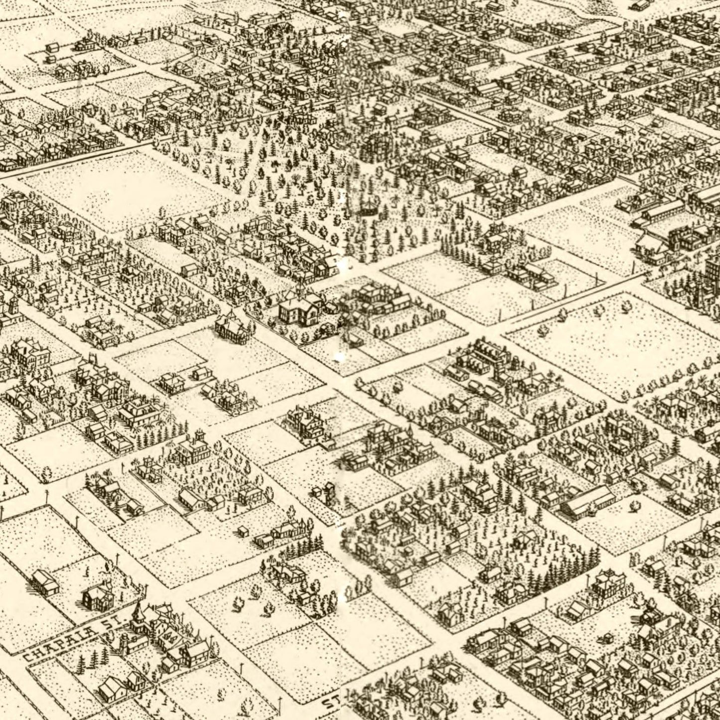 Vintage Map of Santa Barbara, California, 1898