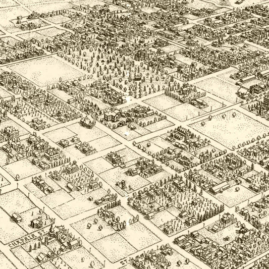 Vintage Map of Santa Barbara, California, 1898