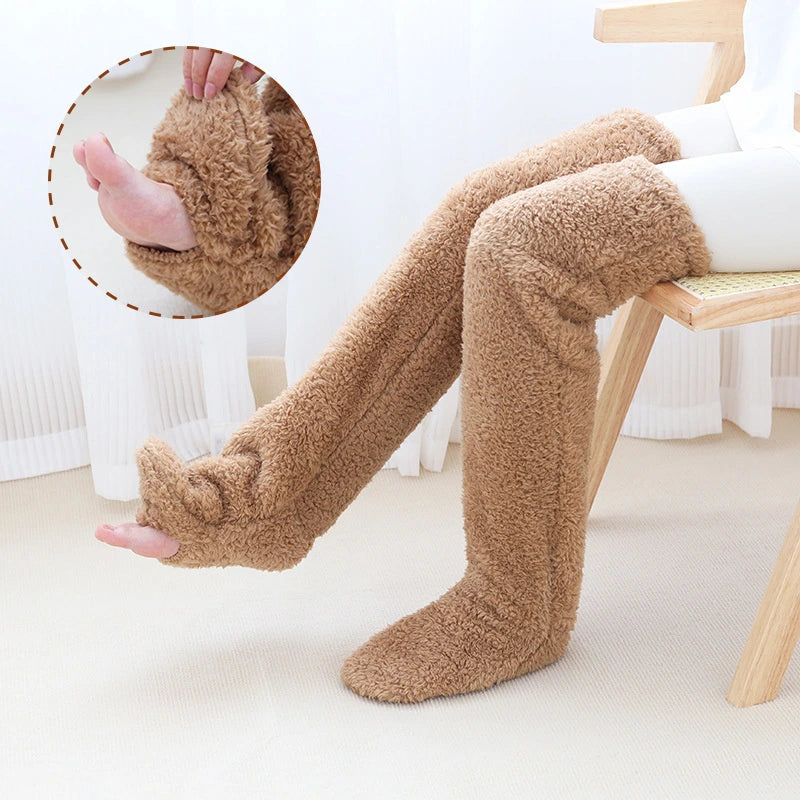 Fuzzy Knee High Socks - Instantly Warm & Cozy Your Legs