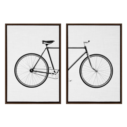 Bicycle Framed Canvas Wall Art Set