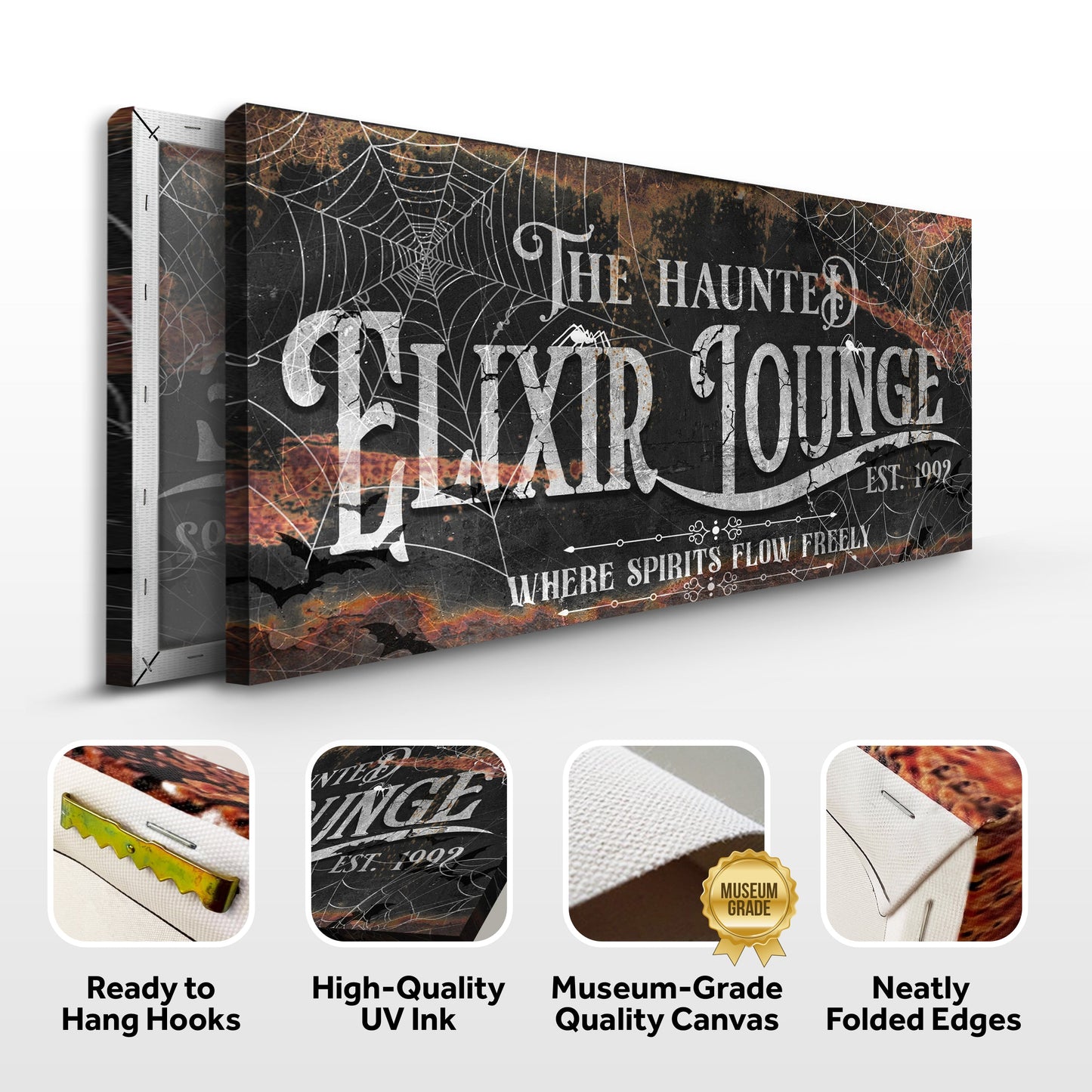 Haunted Elixir Lounge Halloween Canvas Wall Art III