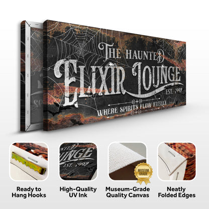 Haunted Elixir Lounge Halloween Canvas Wall Art III