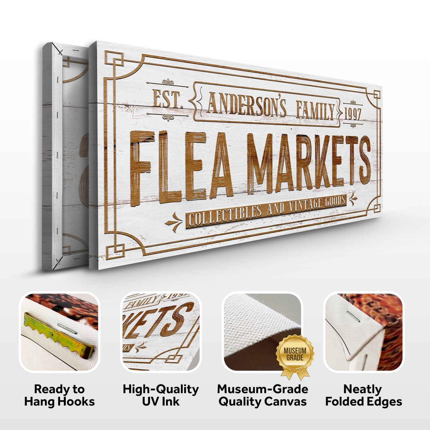 Family Flea Market Vintage Canvas Wall Art Sign II
