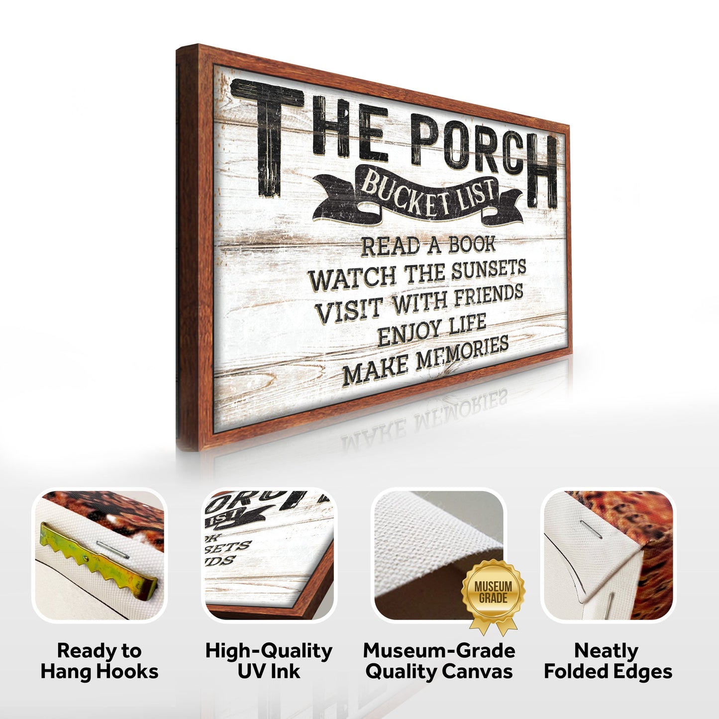 Porch Bucket Canvas Wall Art Sign