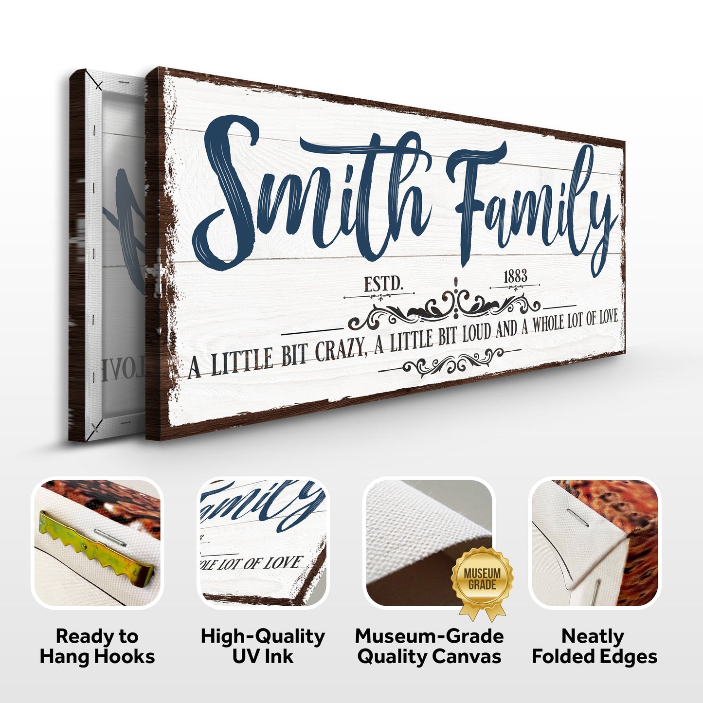 Crazy Loud Whole Lot Of Love Family Sign