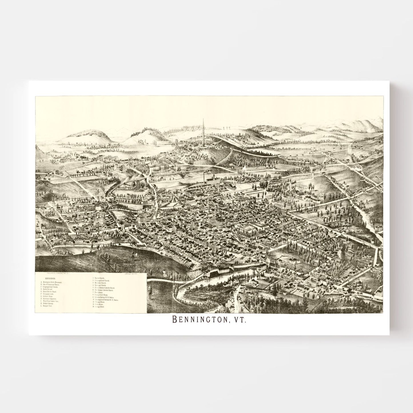 Vintage Map of Bennington, Virginia, 1905