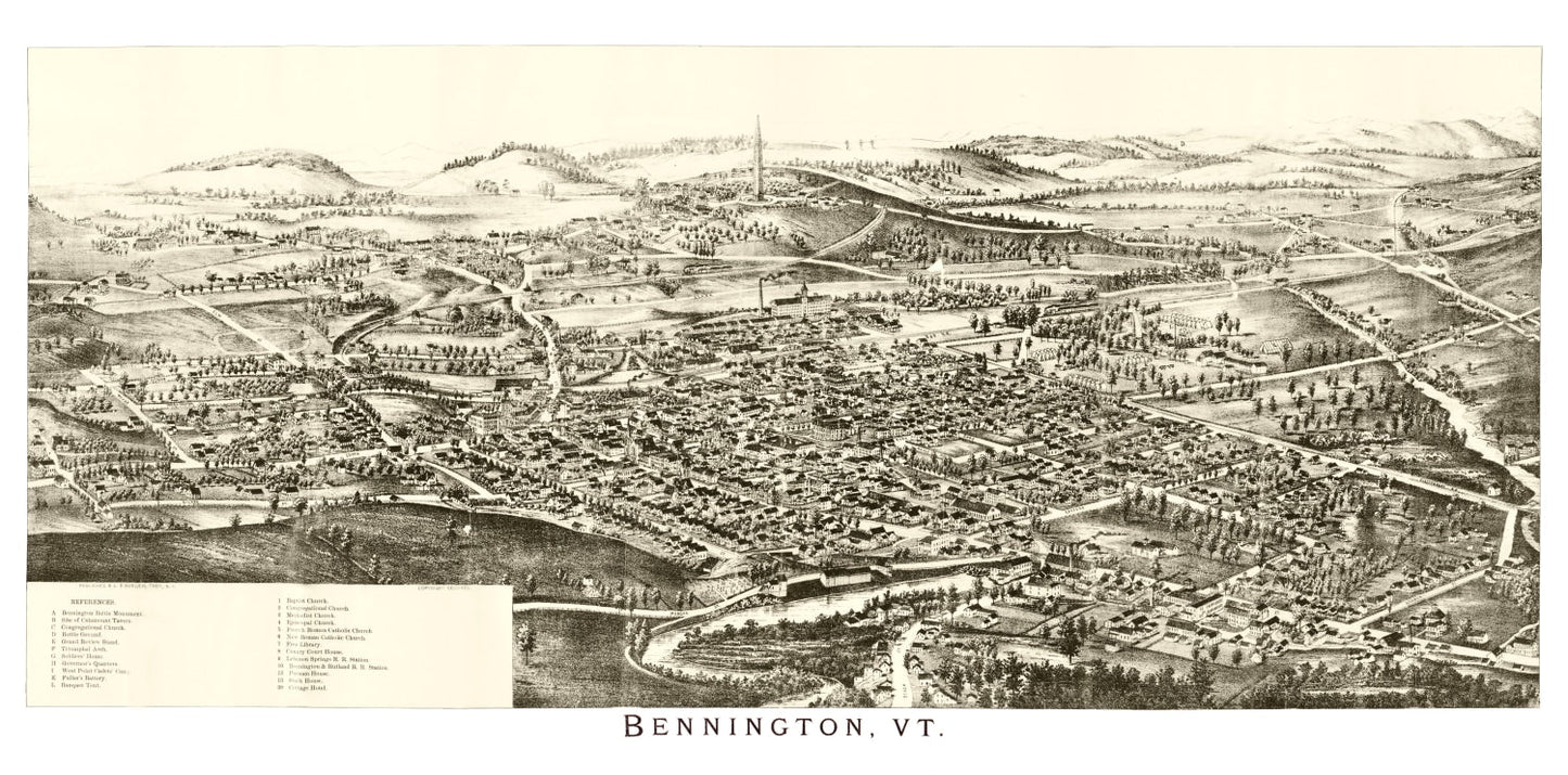Vintage Map of Bennington, Virginia, 1905