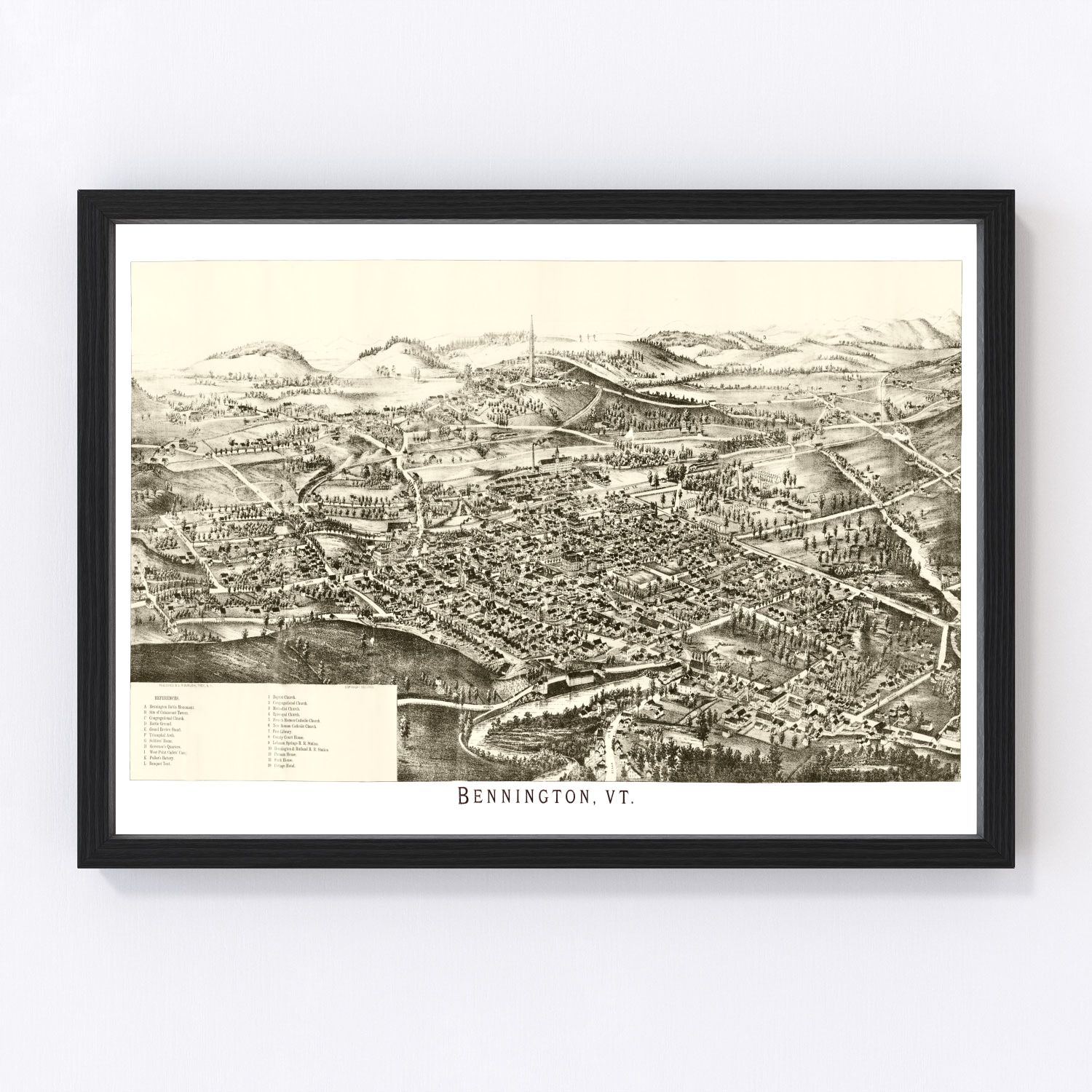 Vintage map of Bennington, Virginia, 1905