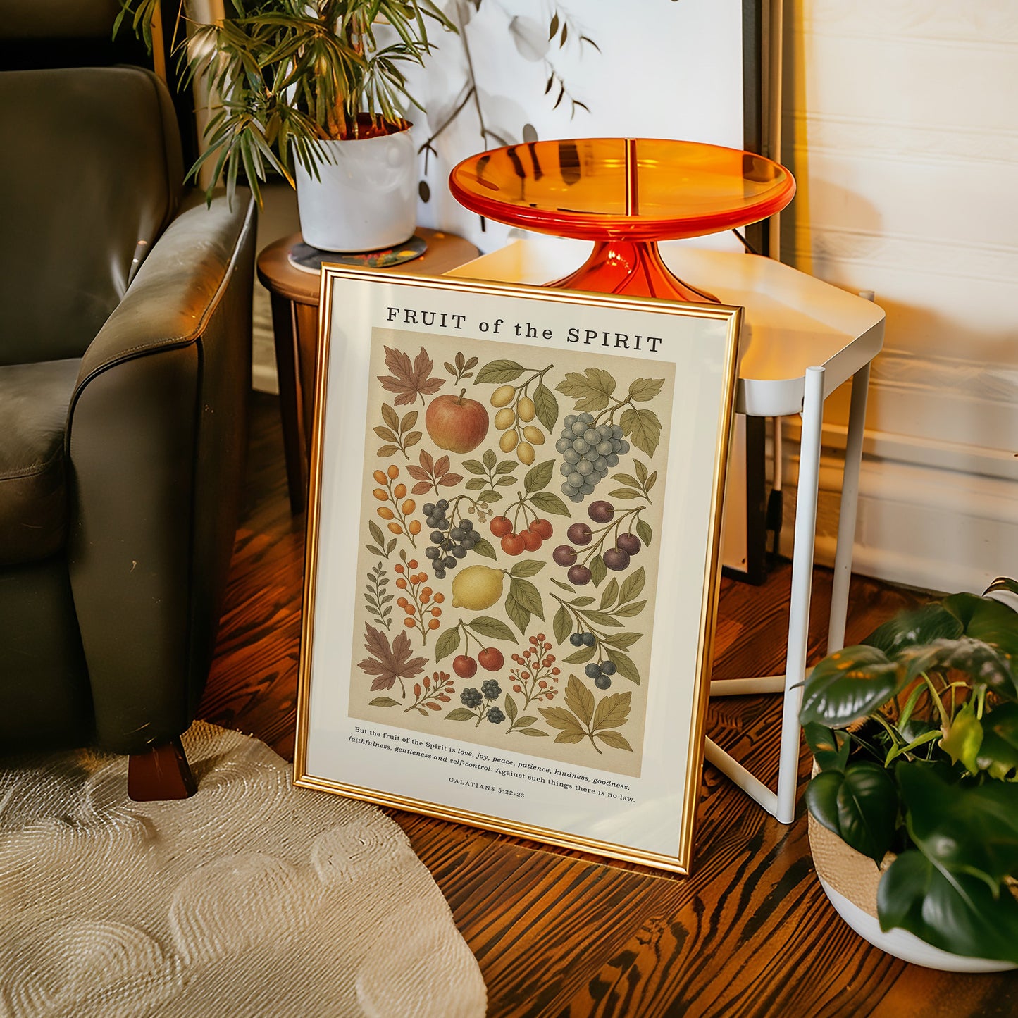 Fruit of the Spirit Botanical Faith Wall Art Print