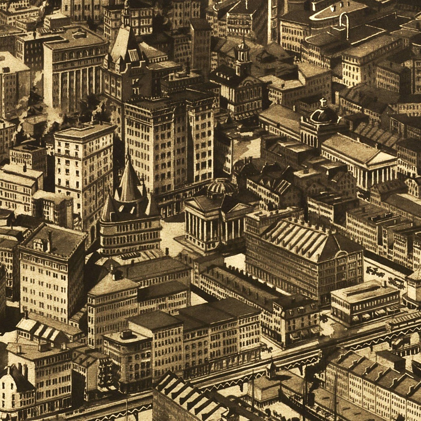 Vintage Map of Boston Massachusetts 1905 Wall Art