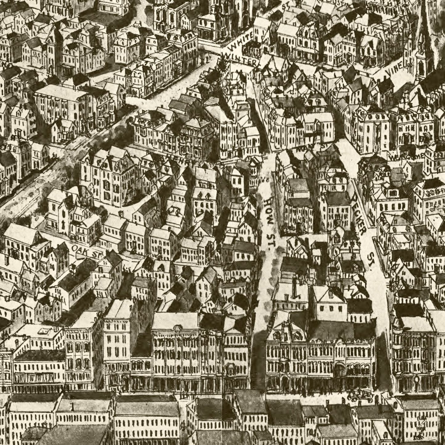 Vintage Map of Haverhill, Massachusetts, 1914