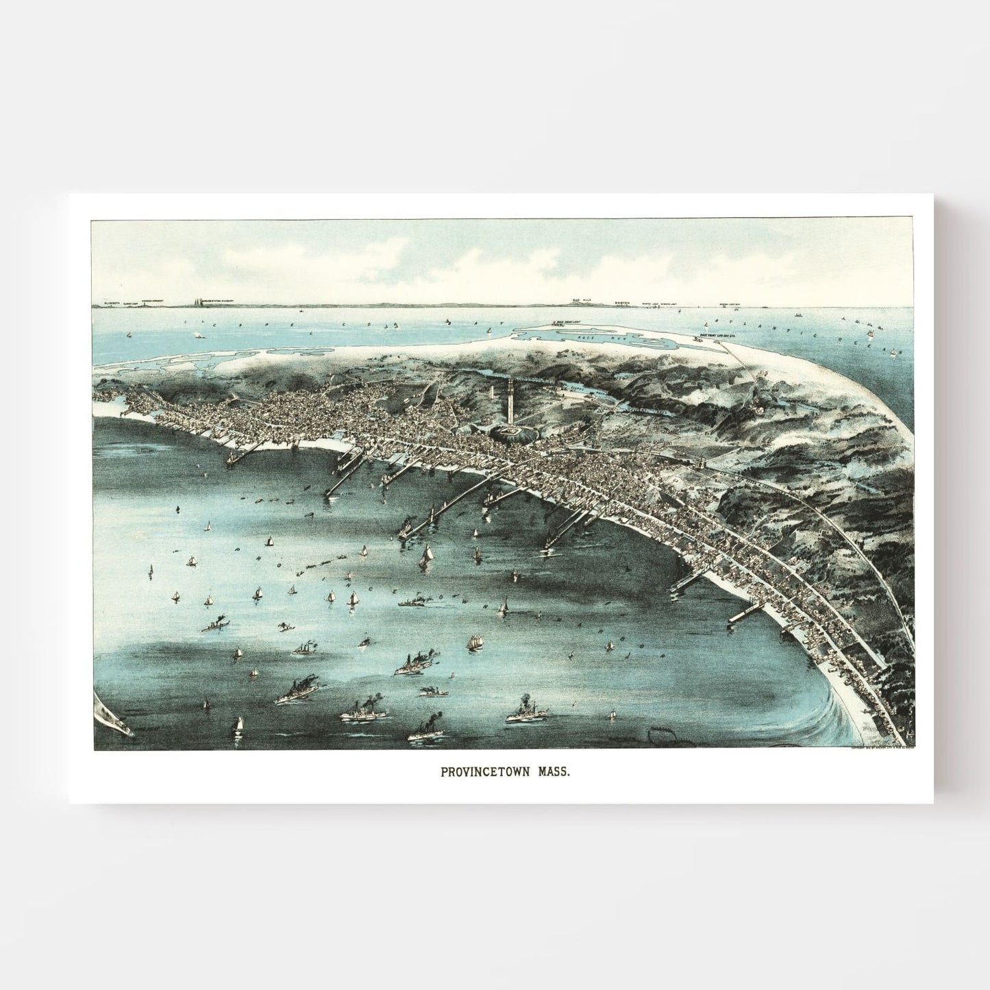 Vintage Map of Provincetown, Massachusetts, 1910