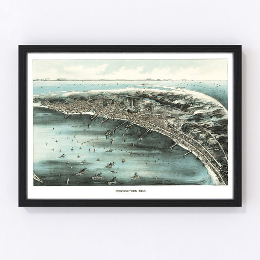 Vintage map of Provincetown, Massachusetts, 1910